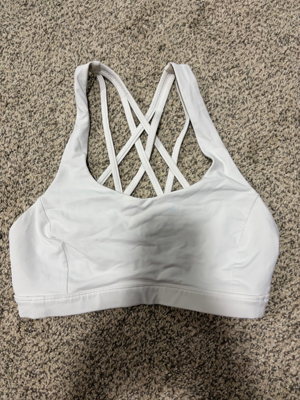 lululemon athletica White Strappy Crossback Sports Bra